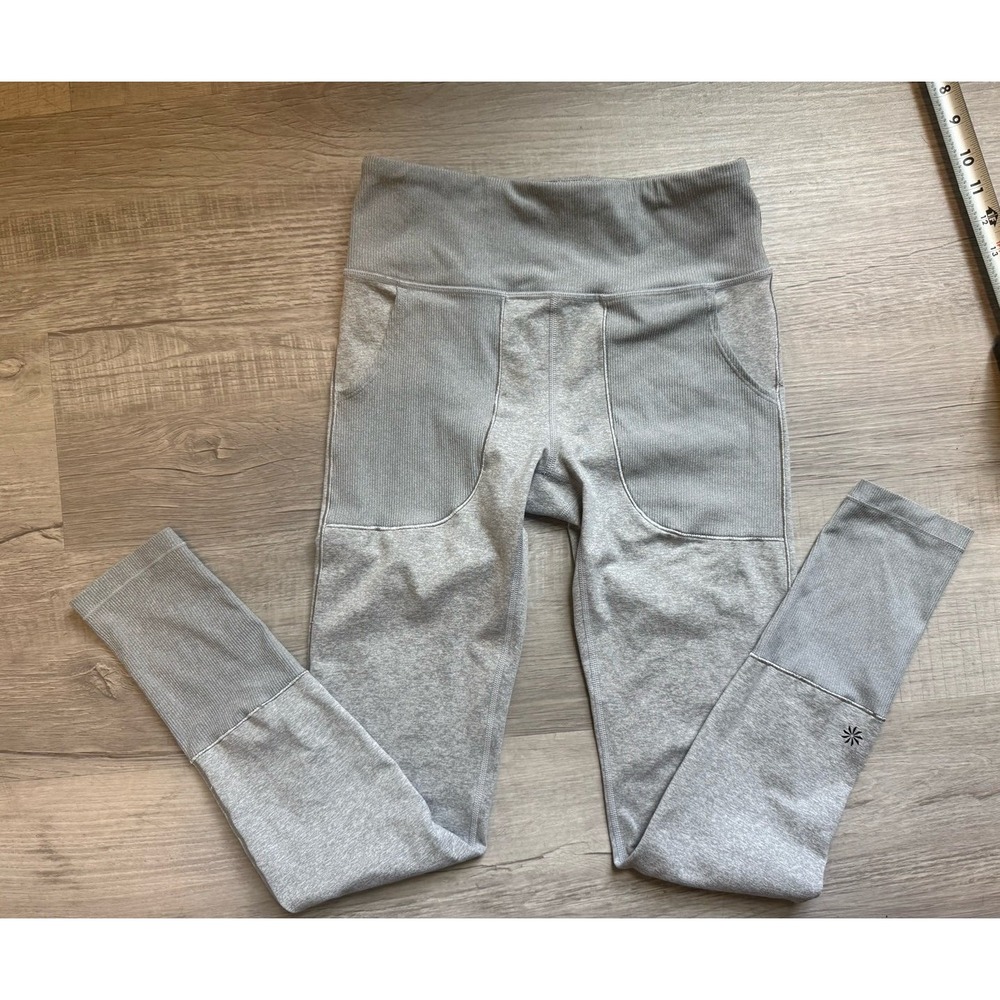 ATHLETA GIRLs HIGH RISE SOFTLUXE TIGHT leggings gray